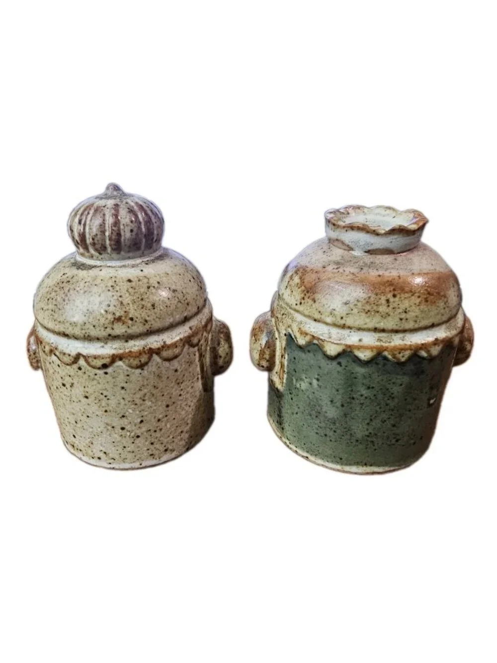 Vintage Knobler King & Queen Salt And Pepper Shakers Stoneware, Made In Japan
